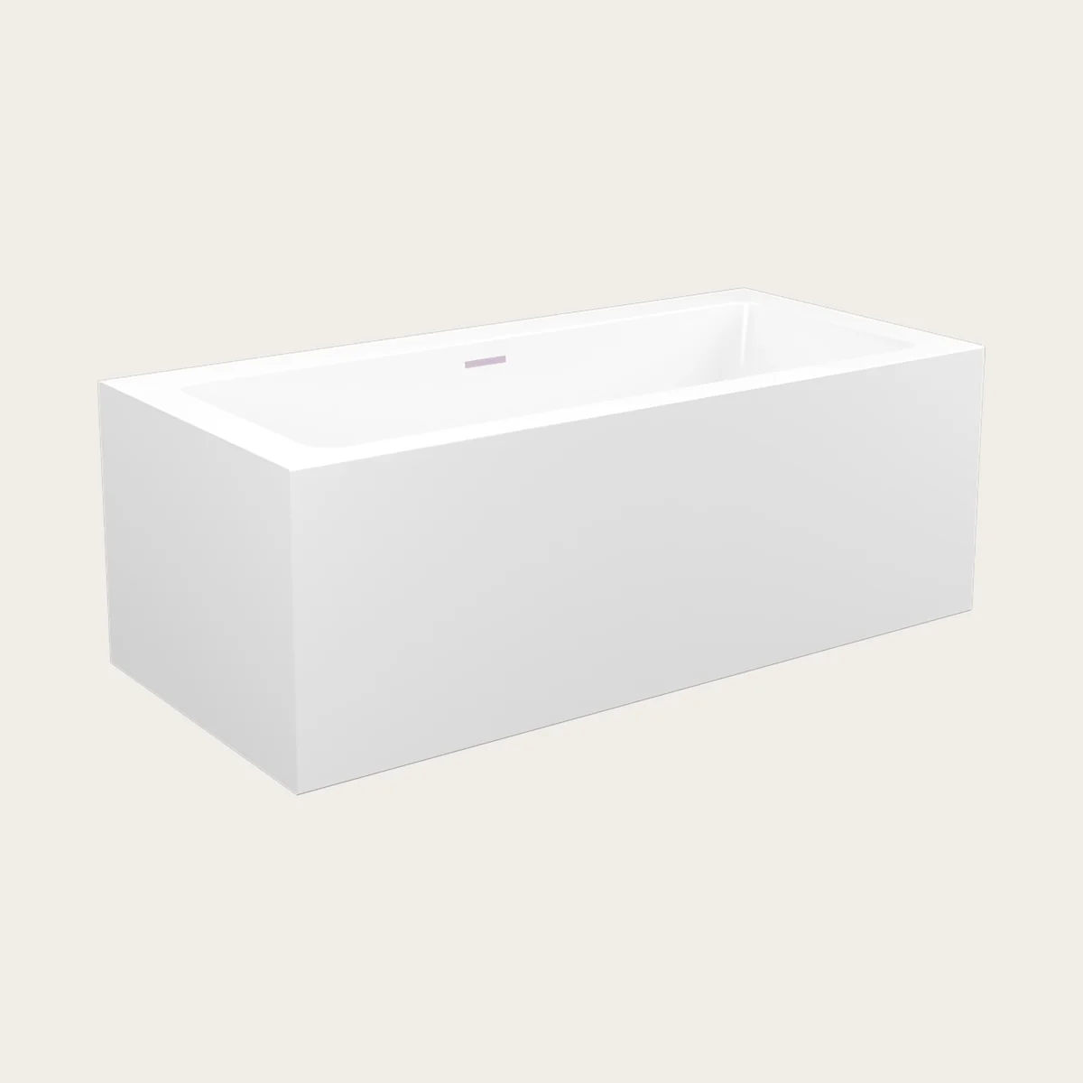 HERA Bathtub 1028 rectangular cut and seal bathtub, sealed wall to wall