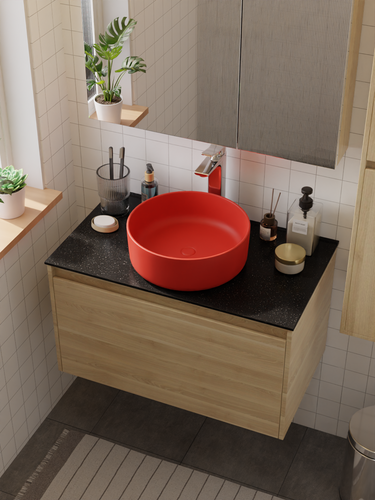 HERA Ceramic Basin Matt Red 9514B-M107