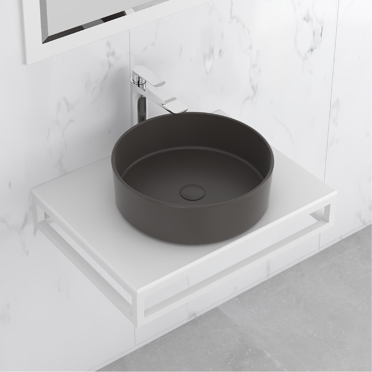 HERA Bathtub 1005 Black, Oval Stand Alone